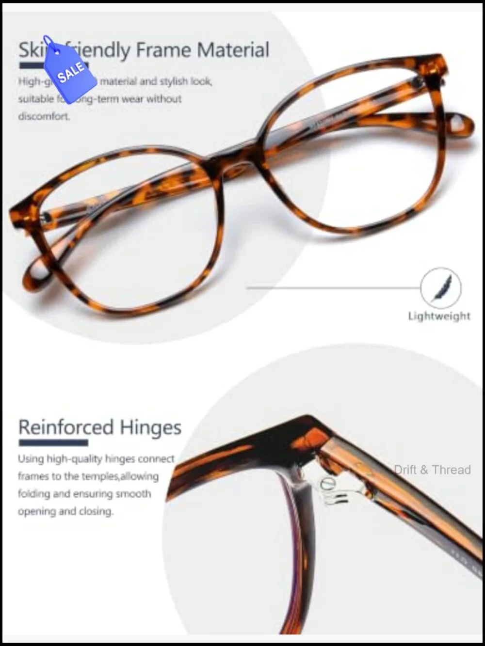 TR90 Blue Light Blocking Glasses UV400 Anti Glare Computer Eyewear